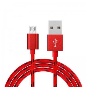 Mikro till usb Nylon flätad datakabel